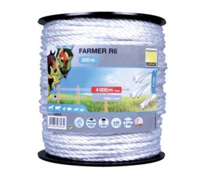 Horizont Farmer 6mmx400m Electric Fence Rope White