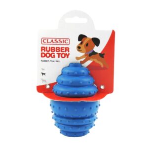 Dog Toy Rubber Oval Ball 140mm - Blue | CLASSIC