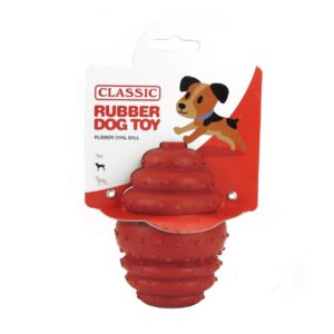 Dog Toy Rubber Oval Ball 140mm - Red | CLASSIC