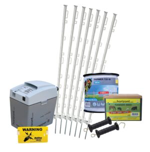 Horizont Equestrian paddock kit 200m 9V with 4FT  white or green posts New