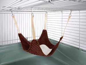 Pet Rat Ferret Plain Hammock with Fleece Center - Luxury Chocolate | Little Friends