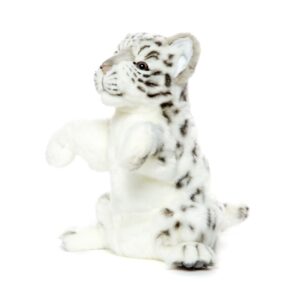 Hansa 7502 White spotted Snow Leopard Hand Puppet Realistic Plush Soft Toy