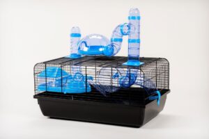 Hamster Cage Landmark 58x38x29cm - Blue with Accessories | Little Friends