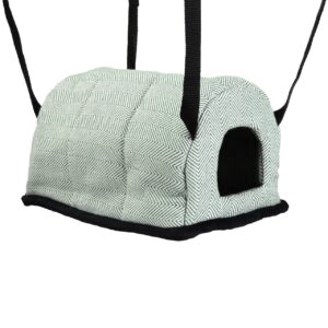Pet Rat Ferret Chinchilla Cuddle Up Igloo - Green Herringbone | Little Friends