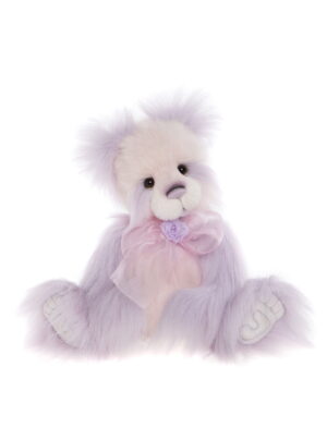 Charlie Bears Tea Party Plush Jointed Panda With Ribbon and Rose+