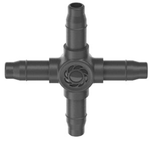 Gardena Micro-Drip 4-Way Coupling 4.6 mm 3/16 10pk