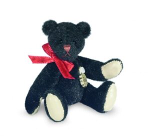 Hermann 15388 Teddy Black Jointed Miniature Teddy Bear