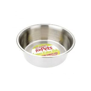 Dog Cat Small Pet Bowl Stainless Steel Feeding Dish 950ml - 17cm | Classic