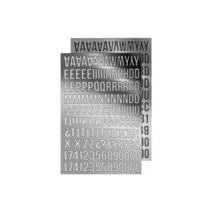 Advantus Tim Holtz Metallic Stickers, Alpha Silver