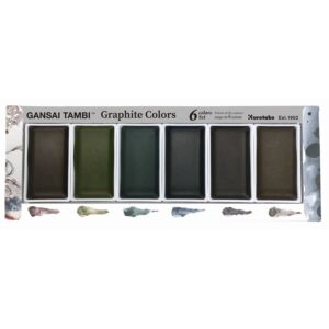 Kuretake Gansai Tambi Graphite Colors 6 Color Set