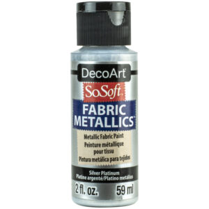 DecoArt Silver Platinum 2oz Fabric Metallics Paint