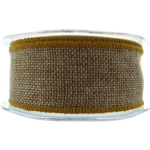 Wired Country Hessian Tan Ribbon No.76 - 38mm X 10m