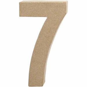 Creativ Number 7 - 20.5cm - Single Paper Mache