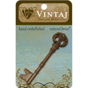Vintaj Natural Brass Co. 64 X 17mm Royal Key