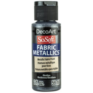 DecoArt Obsidian 2oz Fabric Metallics Paint