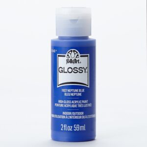 Neptune Blue Folkart Glossy Acrylic Paints - 2 Oz