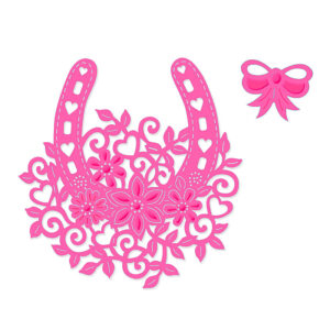 Sue Dix Horseshoe And Bow Sweet Dixie Cutting Die