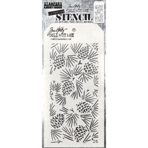 Art Gone Wild Pinecones - Tim Holtz Layering Stencil