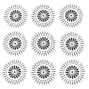 The Crafters Workshop 12x12 Stencil Petal Burst