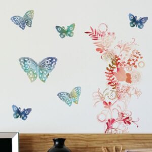 Die Cuts With A View Butterflies And Floral Spray