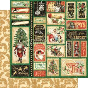 Graphic 45 Jingle All The Way 12x12 Paper Packs Of 5 Sheets