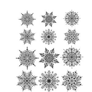 Art Gone Wild Mini Swirly Snowflakes