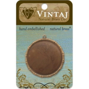 Vintaj Natural Brass Co. 40mm Bamboo Bezel