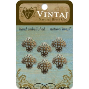 Vintaj Natural Brass Co. 16mm Filigree Bead Cap
