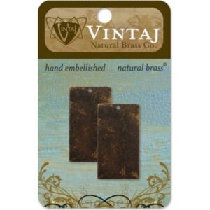 Vintaj Natural Brass Co. 32mm Altered Blank - Rectangle