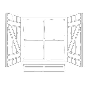 Card-io Through The Window - 6" X 8" Majemask Stencil