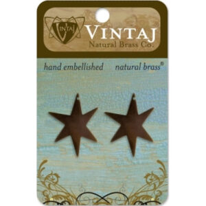 Vintaj Natural Brass Co. 28x22mm North Star