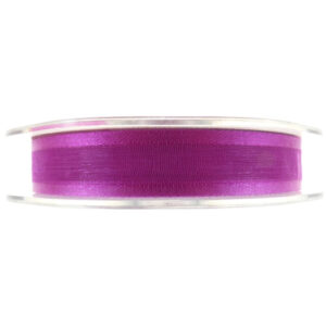 Satin Edge Organza Fuchsia Ribbon No.28 - 15mm X 25m