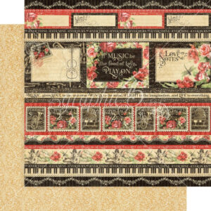 Graphic 45 Poetic Postage 12x12 Paper Packs Of 5 Sheets