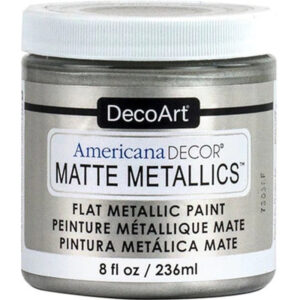DecoArt Soft Silver Matte Metallics 8 Fl Oz