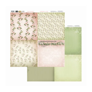 Artdeco Creations Con Pink & Green Roses Packs Of 10 Sheets