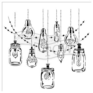 The Crafters Workshop 6x6 Stencil Party Lights