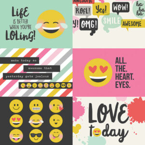 Simple Stories 4x6 Horizontal Elements Emoji Love Packs Of 10 Sheets