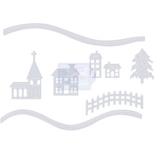 Sue Dix Snowy Scene Part 1 - Houses Sweet Dixie Cutting Die
