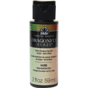 Gold Red Dragonfly Glaze Folkart 2oz