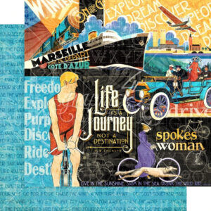 Graphic 45 Life's A Journey 12x12 Paper Packs Of 5 Sheets