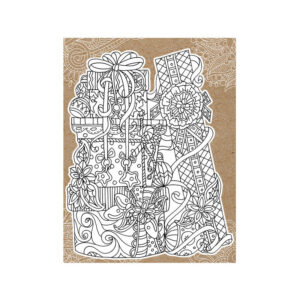 Paper House Productions Gifts-cards-die Cut Colouring