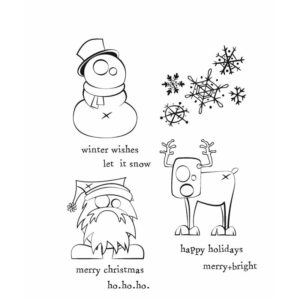 Art Gone Wild Merry Misfits Cling Stamps