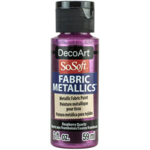 DecoArt Raspberry Quartz 2oz Fabric Metallics Paint