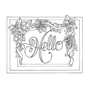 Spellbinders Framed Hello