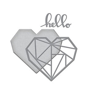Spellbinders Hello Geo Heart