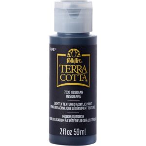 Obsidian Folkart Terra Cotta Textured Paint - 2 Oz