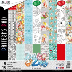 Ciao Bella 12"x12" Patterns Pad Zoe & Ziggy