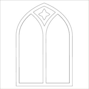 Card-io Church Window - Majemask Stencil