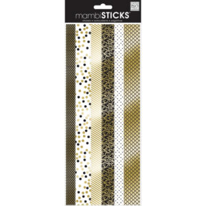 Gold/black & White Border Sticker