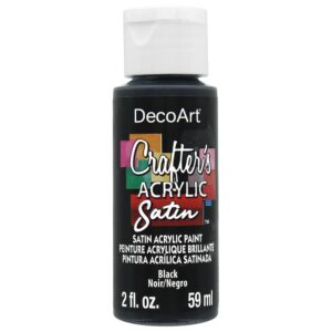 DecoArt Black Crafters Acrylic Satin 2oz